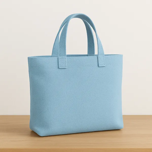 bolso loneta azul celeste
