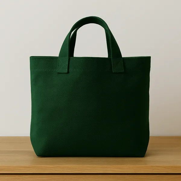 bolso loneta verde oscuro